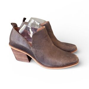 Lucky‎ Brand Victorey Brown Leather Ankle Boots Size 9 EU 40